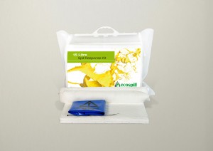 Spill kit in a clip top bag