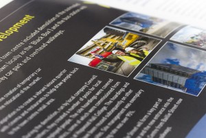 A close up of one of the brochure pages