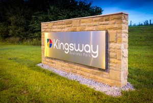 The Kingsway Business Park Sign completed and looking smart